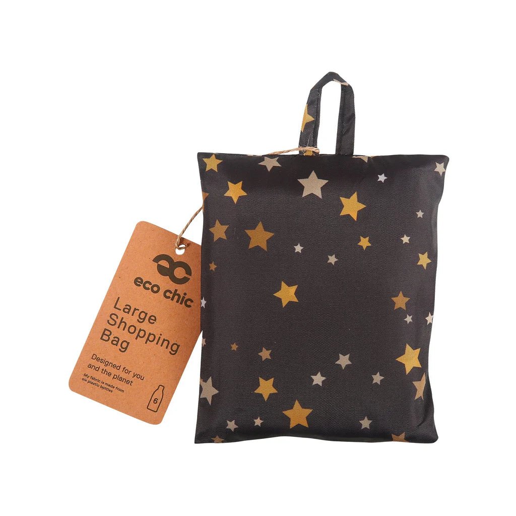 Eco Chic Foldable Reusable Large Shopping Bag Twinkle Star - Old Railway Line Garden Centre