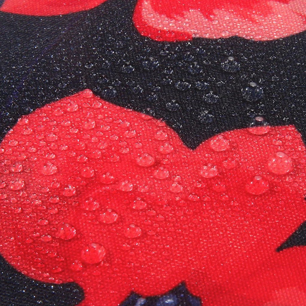 Eco Chic Lightweight Foldable Backpack Poppies - Grey - Old Railway Line Garden Centre