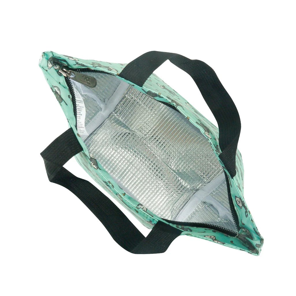 Eco Chic Lightweight Foldable Lunch Bag Monkeys - Green - Old Railway Line Garden Centre