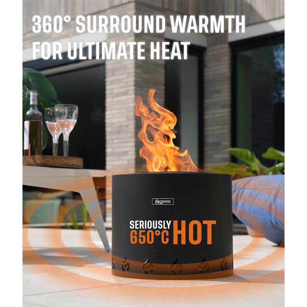 Eco Fuego El Fuego Fire Pit - Matte Black