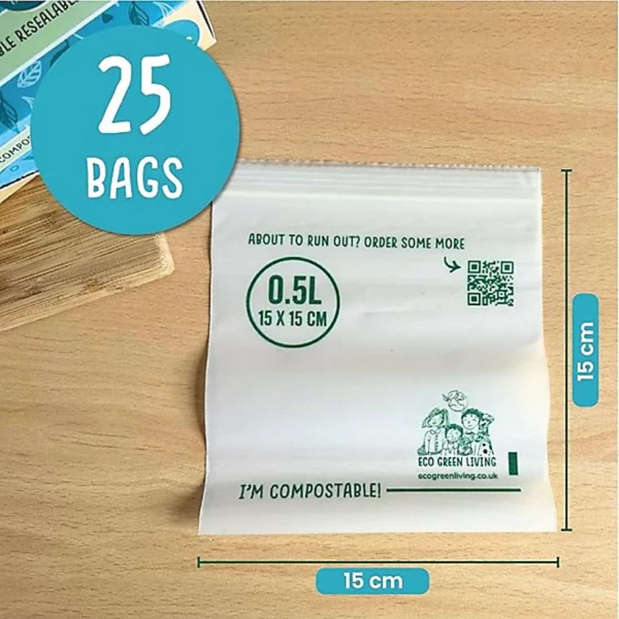 Eco Green Living 0.5L Food Bags (pack of 25) - Old Railway Line Garden Centre
