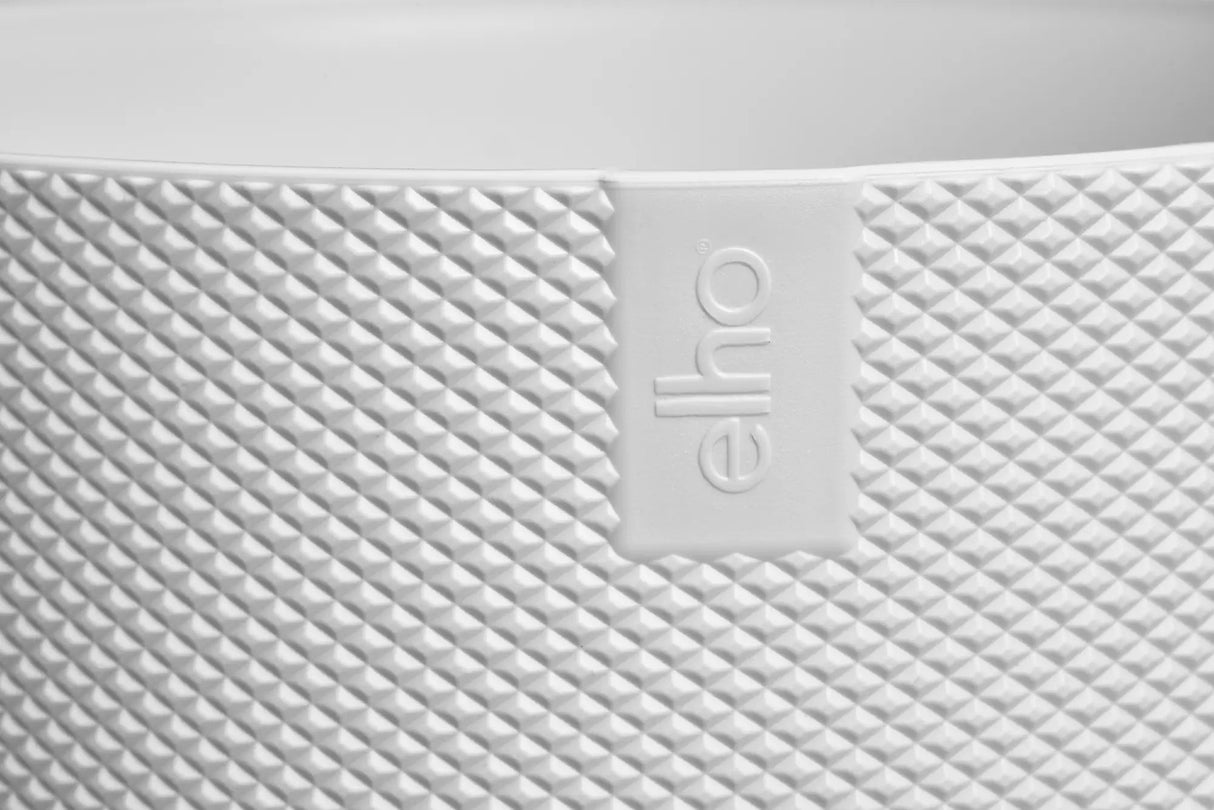 Elho 14cm Silky White Jazz Round Recycled Plastic Pot - Old Railway Line Garden Centre