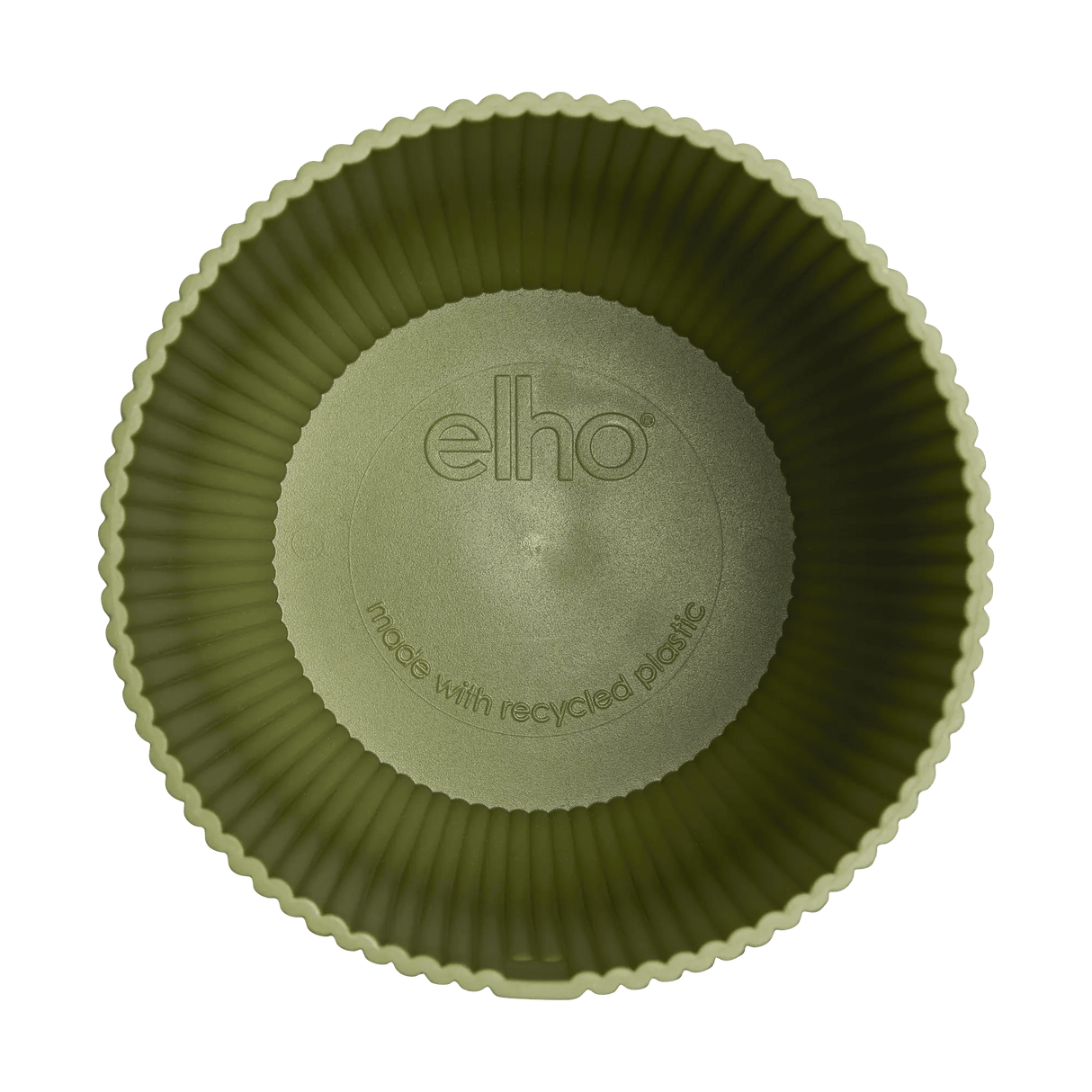 Elho 14cm Vibes Fold Round Plant Pot - Fern Green - Old Railway Line Garden Centre
