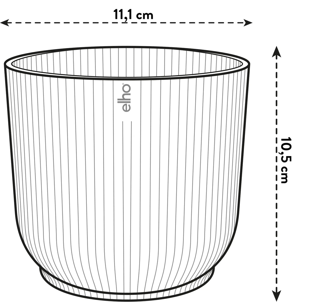 Elho 16cm Vibes Fold Round Plant Pot - Anthracite