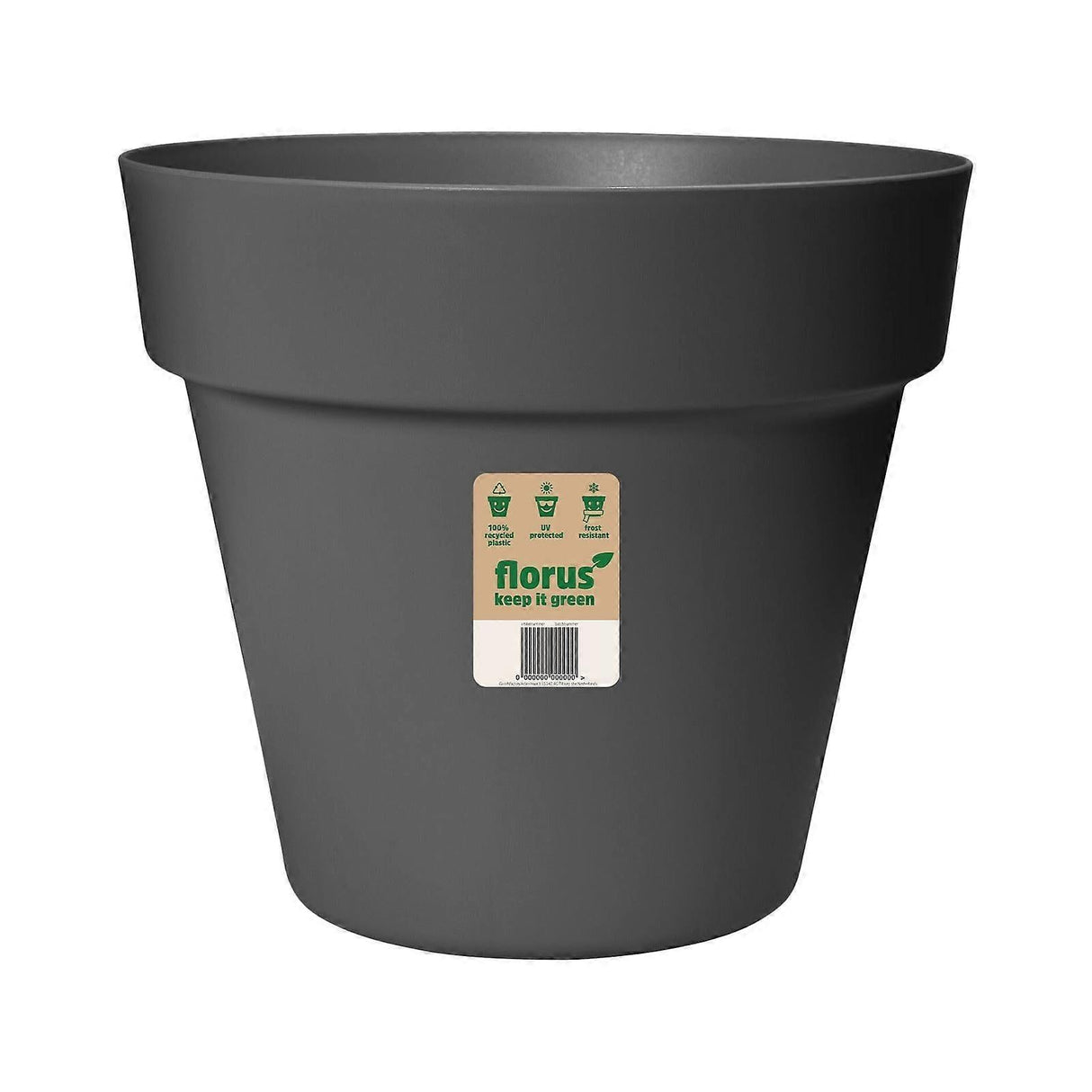Elho 18cm Florus Paris Flowerpot Plant Pot - Anthracite - Old Railway Line Garden Centre