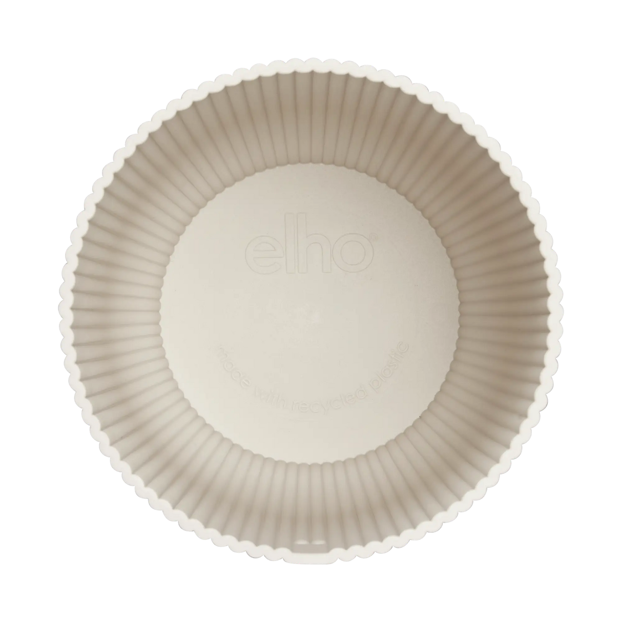 Elho 18cm Vibes Fold Round Plant Pot - Linen White