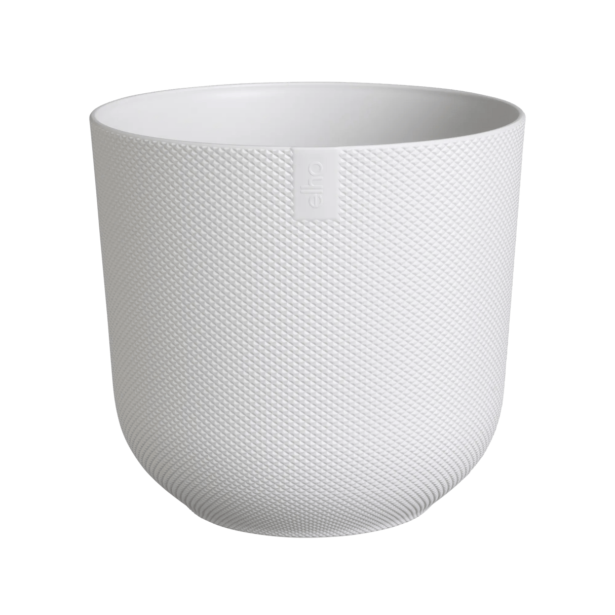 Elho 19cm Silky White Jazz Round Recycled Plastic Pot - Old Railway Line Garden Centre
