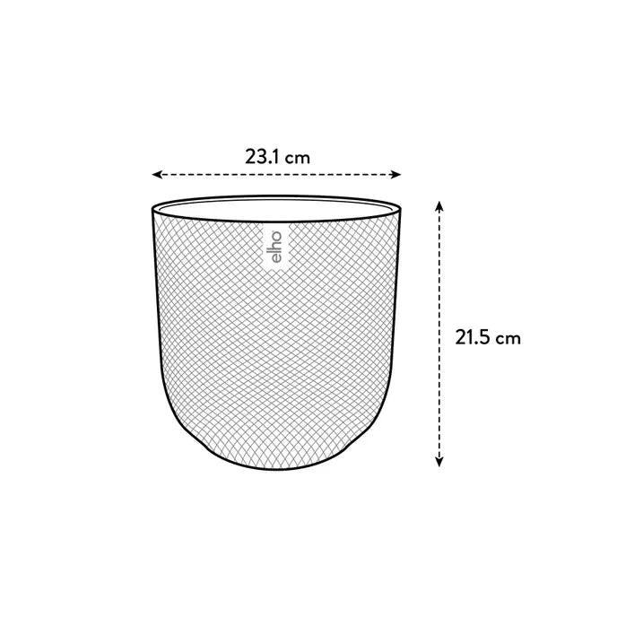 Elho 23cm Silky White Jazz Round Recycled Plastic Pot - Old Railway Line Garden Centre