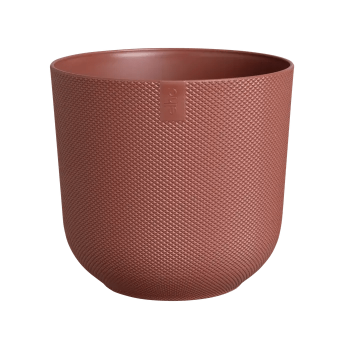 Elho 23cm Tuscan Red Jazz Round Recycled Plastic Pot - Old Railway Line Garden Centre