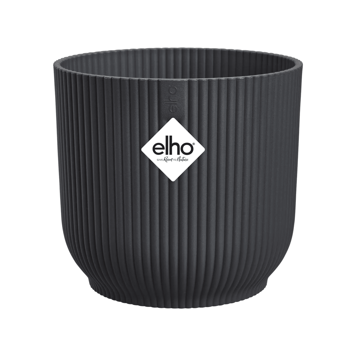 Elho 25cm Vibes Fold Round Plant Pot - Anthracite - Old Railway Line Garden Centre