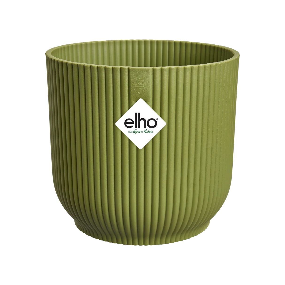Elho 25cm Vibes Fold Round Plant Pot - Fern Green