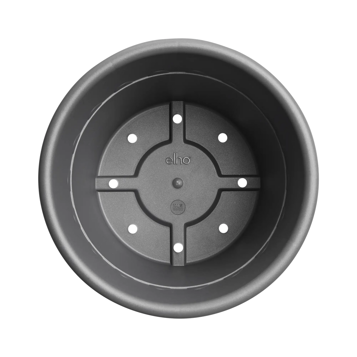 Elho 30cm Algarve Cylindro Plastic Pot - Anthracite