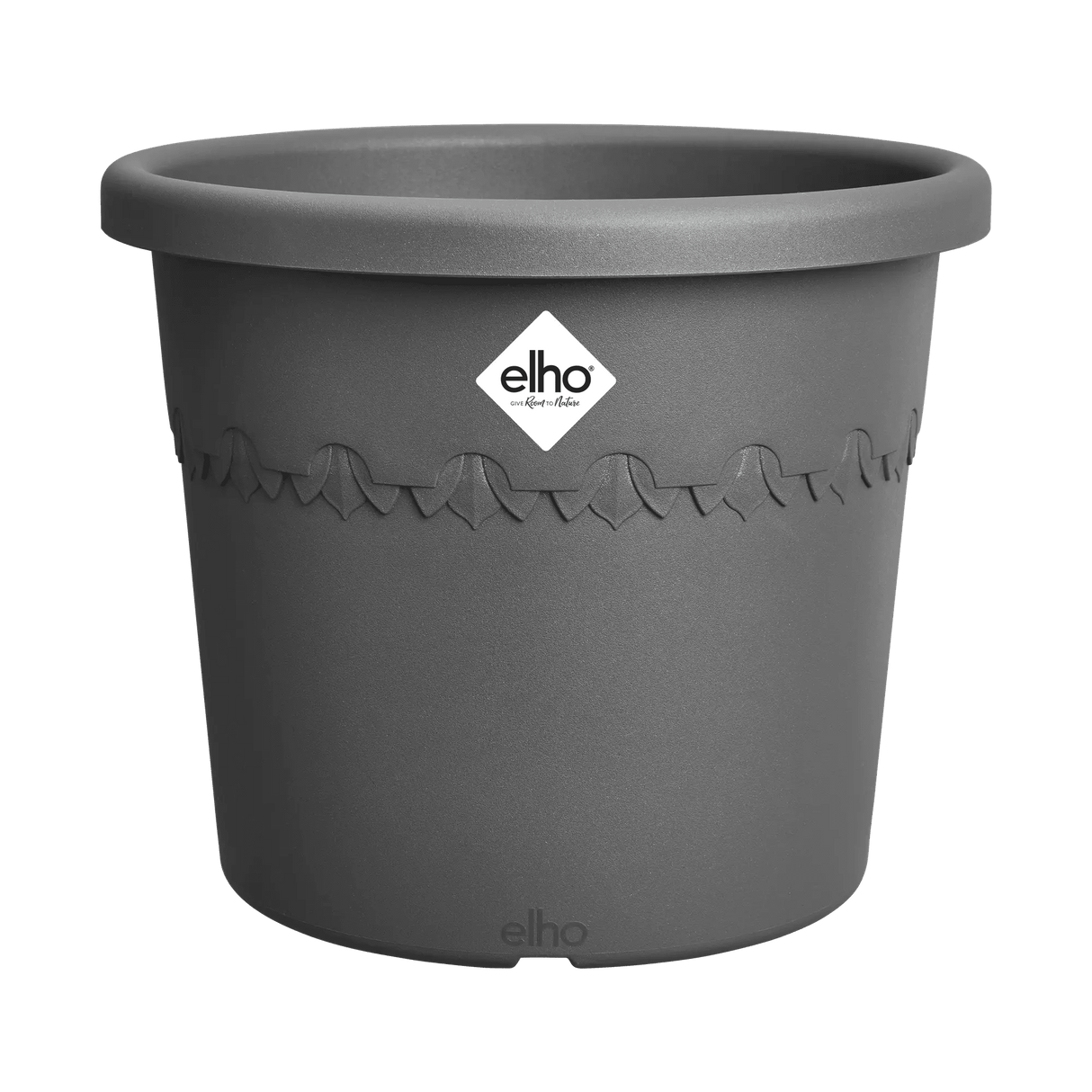 Elho 30cm Algarve Cylindro Plastic Pot - Anthracite - Old Railway Line Garden Centre