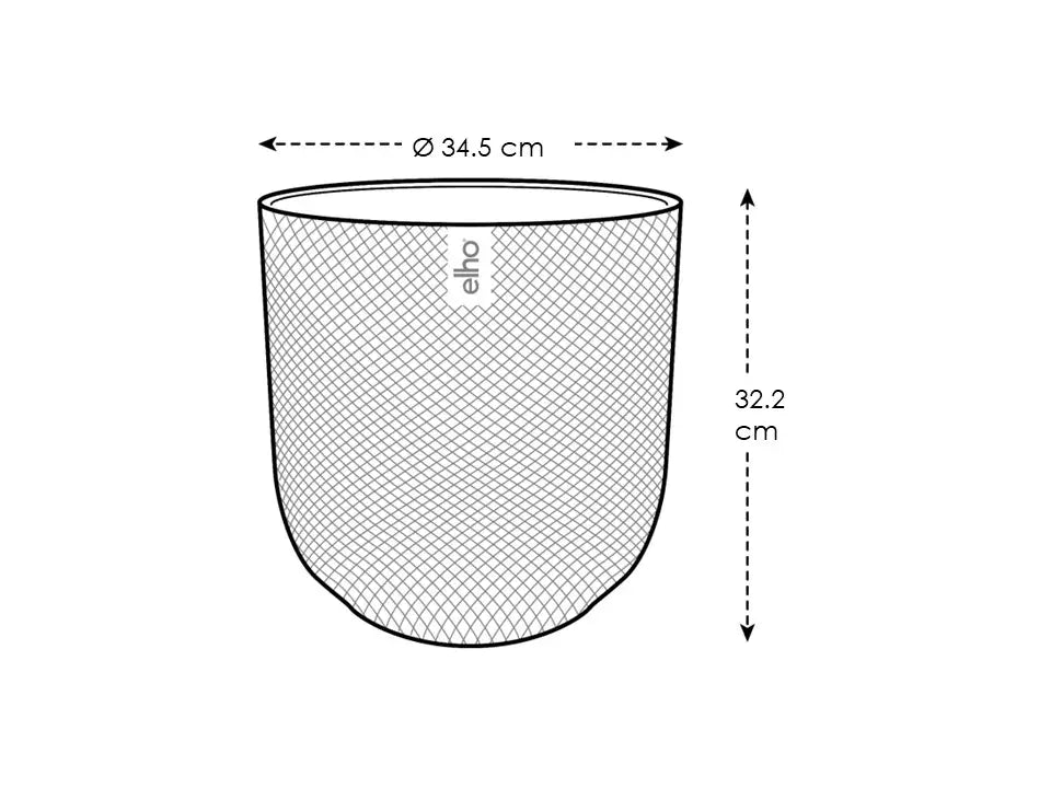 Elho 35cm Jazz Round Plastic Pot - Black