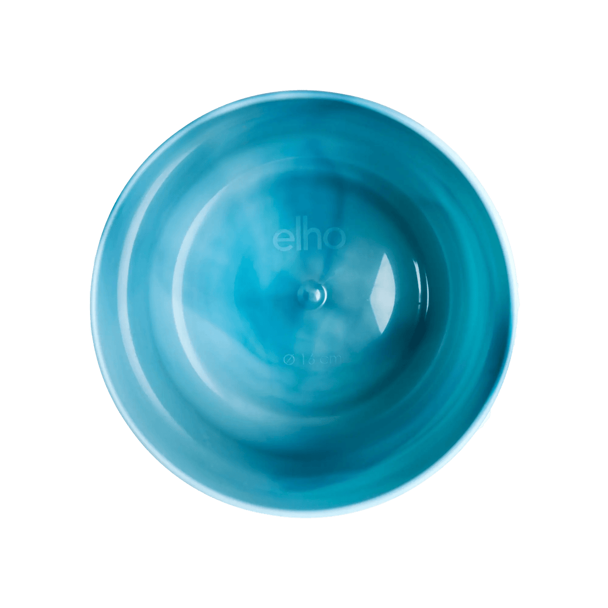 Elho Ocean Collection Atlantic Blue Recycled Waste Round Indoor Pot 16cm - Old Railway Line Garden Centre