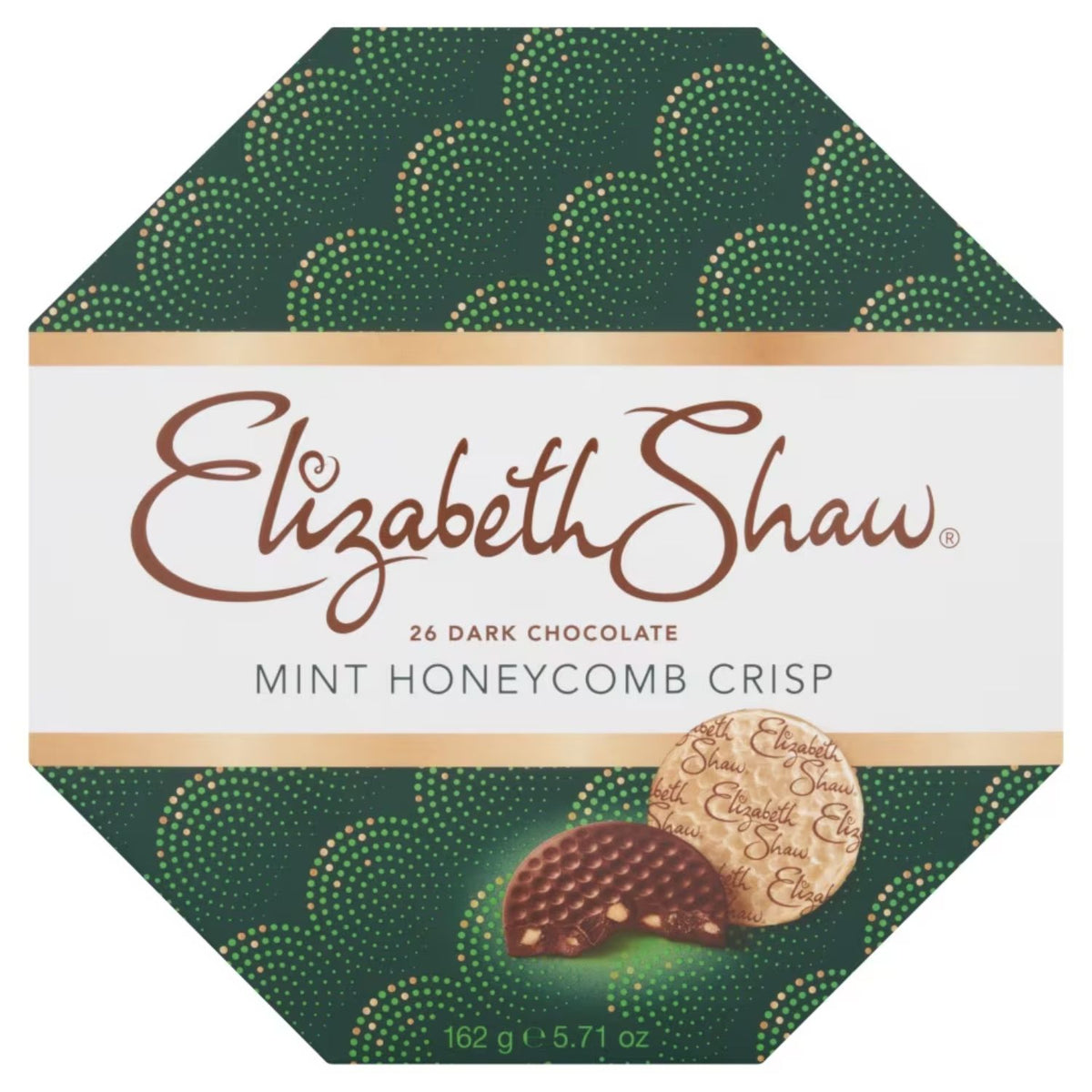 Elizabeth Shaw 162g Dark Chocolate Mint Honeycomb Crisp