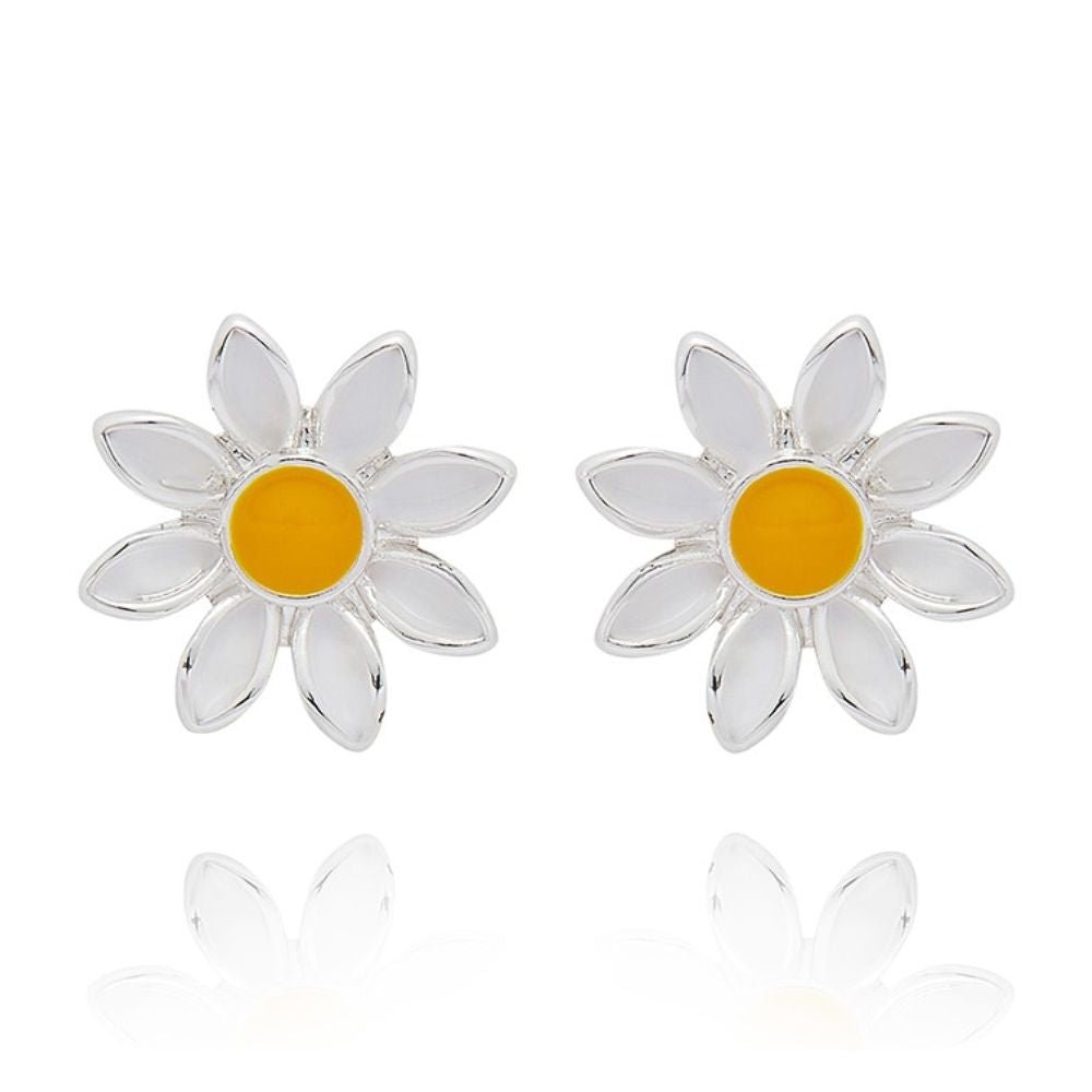 Equilibrium Daisy Chain Ditsy Daisy Silver Plated Earrings - Old Railway Line Garden Centre