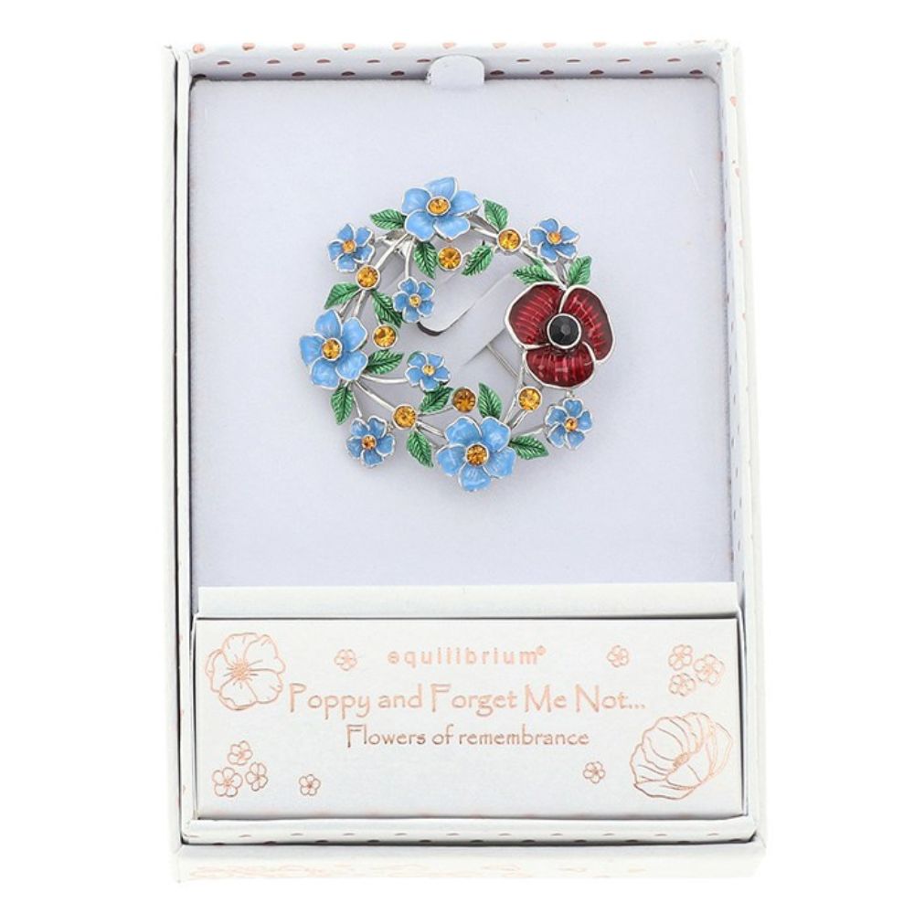 Equilibrium Forget Me Not & Poppy Pretty Brooch