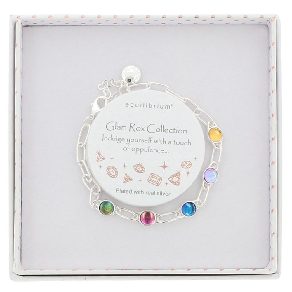 Equilibrium Glam Rox Stylish Silver Plated Bracelet
