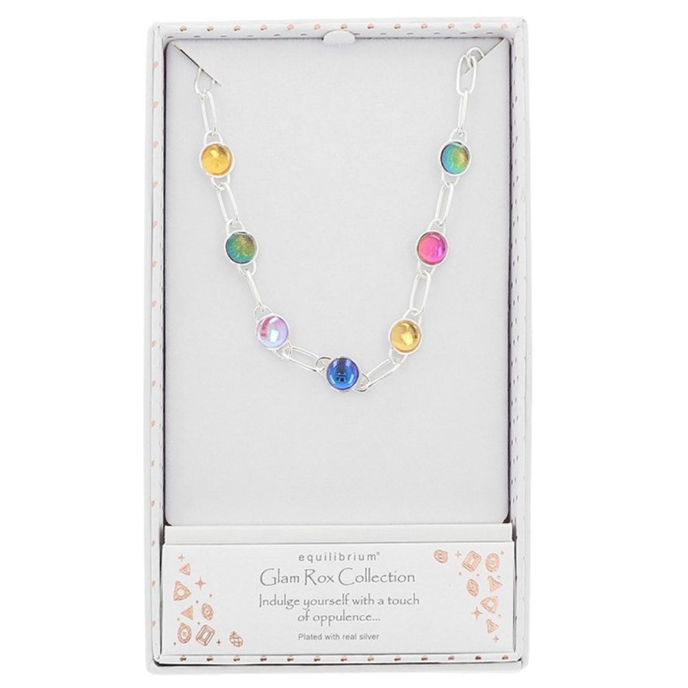 Equilibrium Glam Rox Stylish Silver Plated Necklace