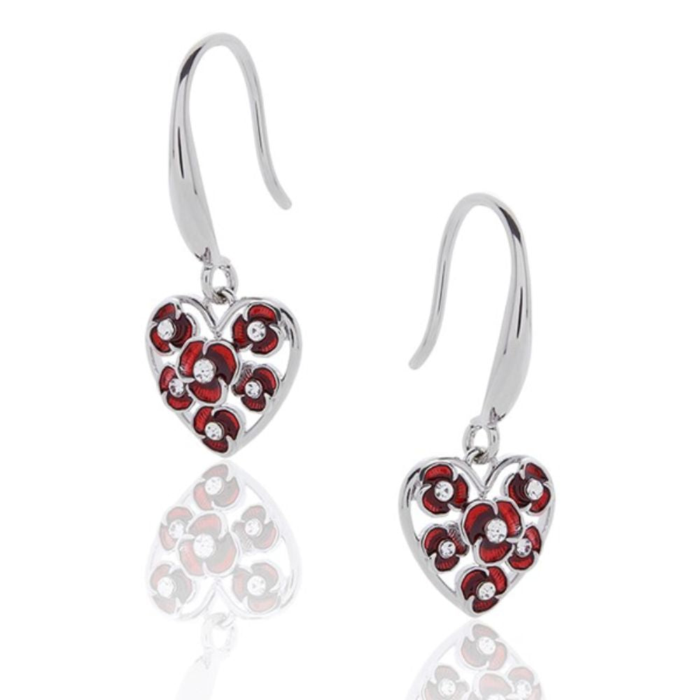 Equilibrium Heart Full of Poppies Earrings