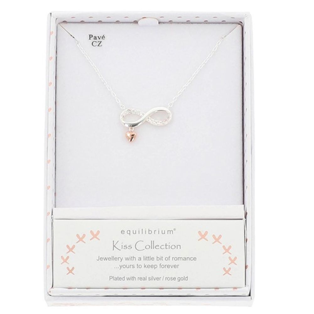 Equilibrium Kiss Two Tone Eternity Necklace