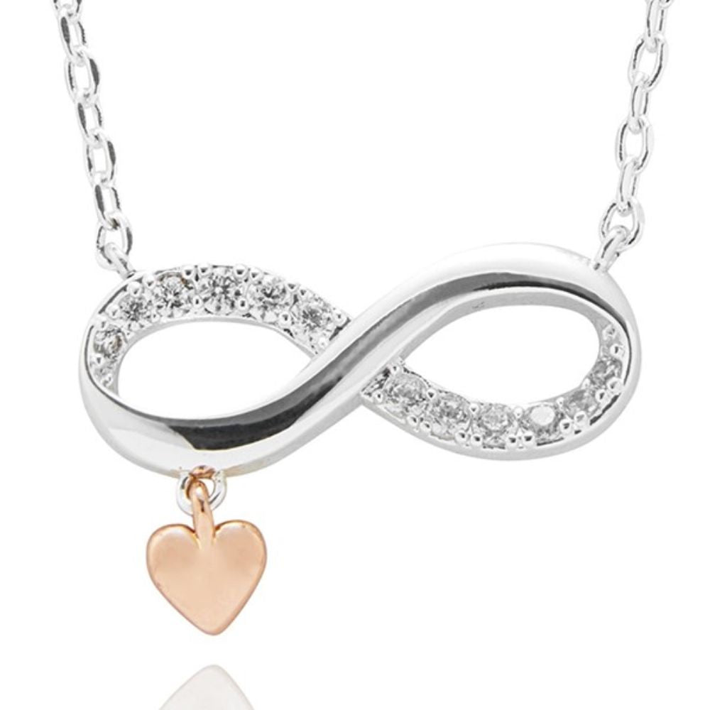 Equilibrium Kiss Two Tone Eternity Necklace
