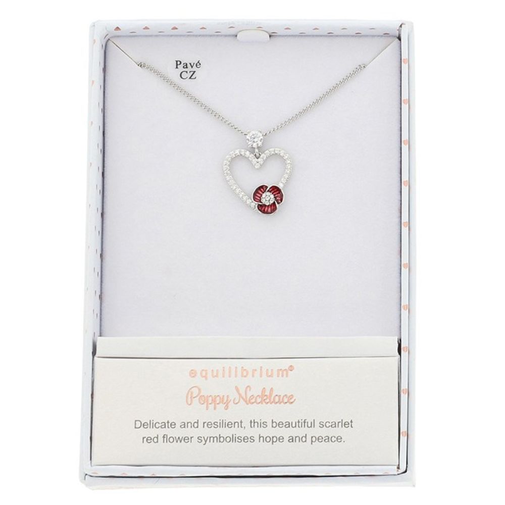 Equilibrium Poppy Sparkle Heart Necklace