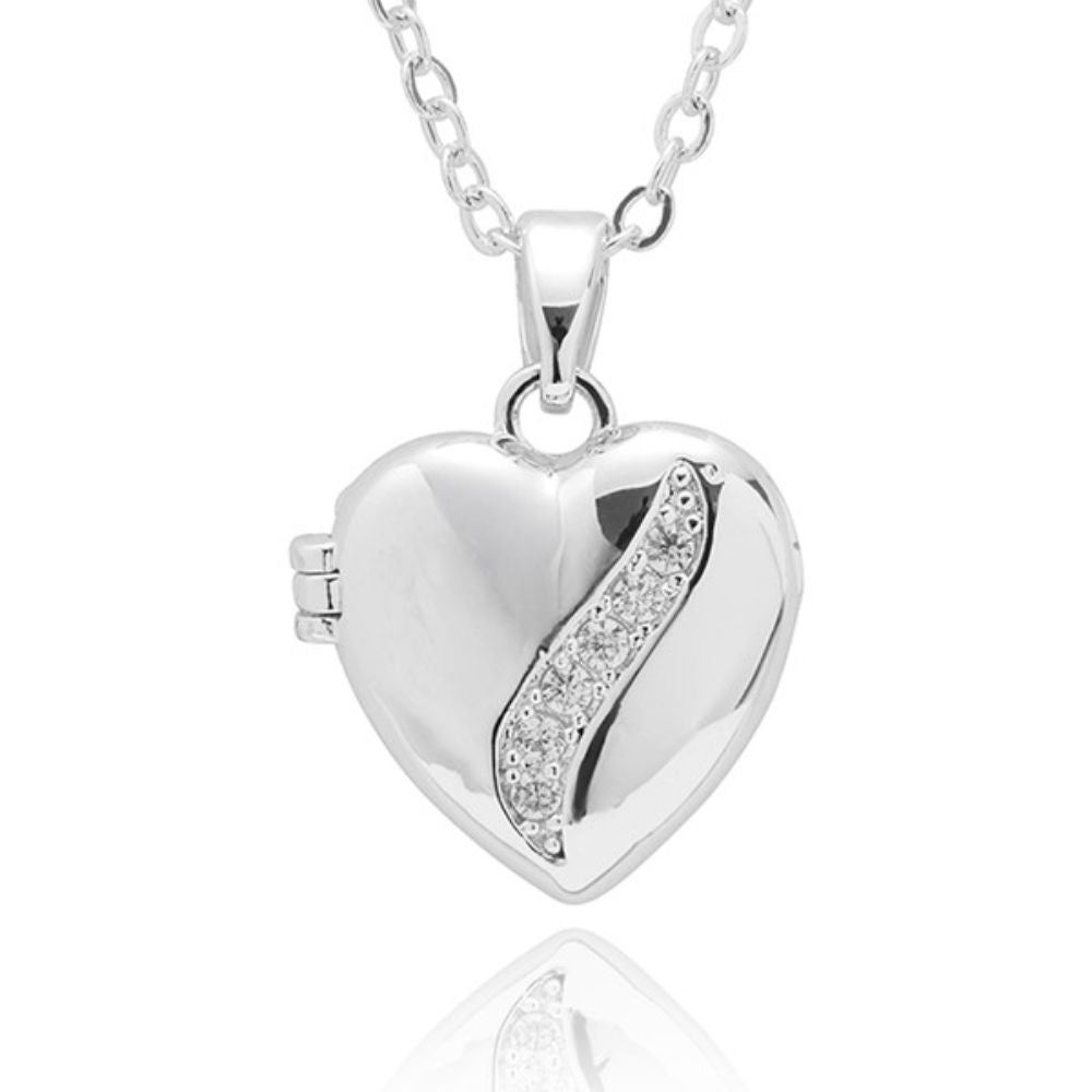EquilibriumSimply Timeless Sparkle Silver Plated Locket