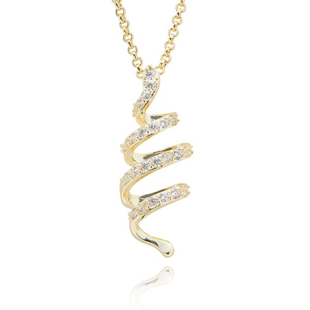 Equilibrium Twisted Bliss Swirl Gold Plated Necklace