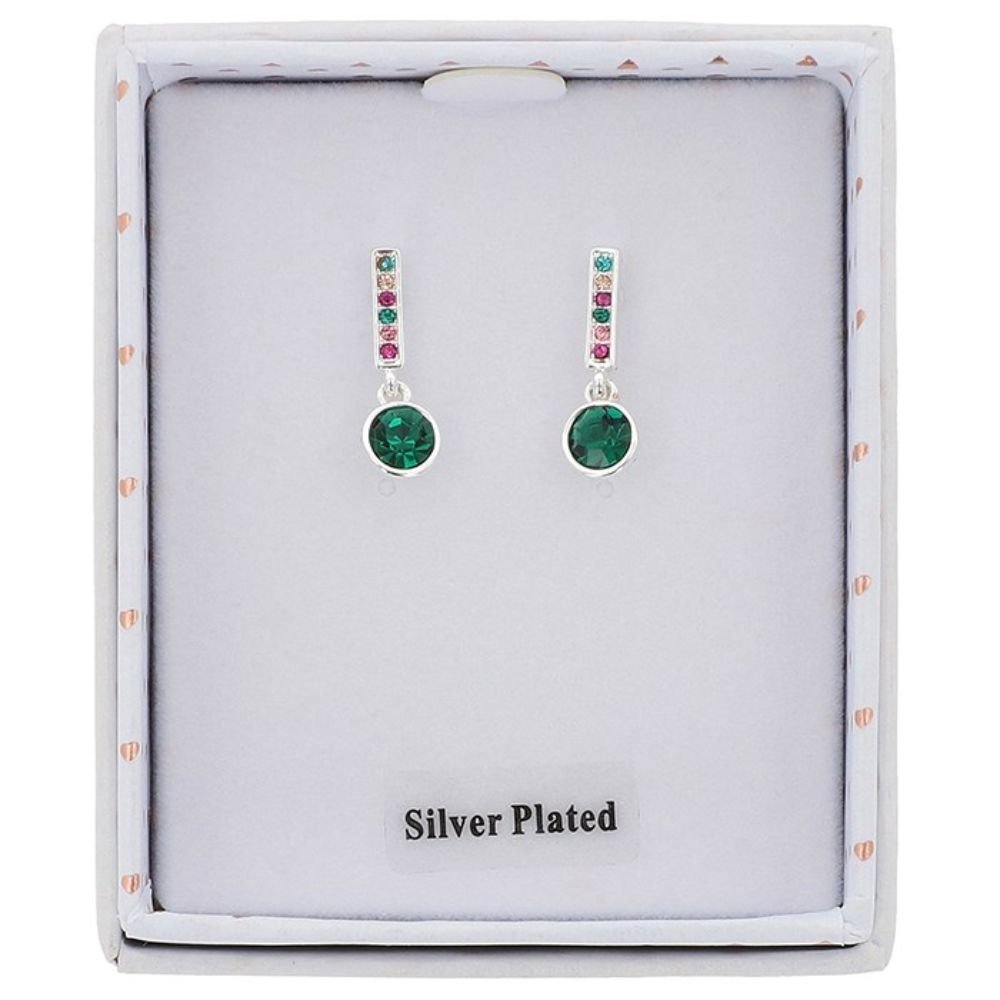Equilibrium Vibrant Glam Rox Drop Earrings - Silver - Old Railway Line Garden Centre