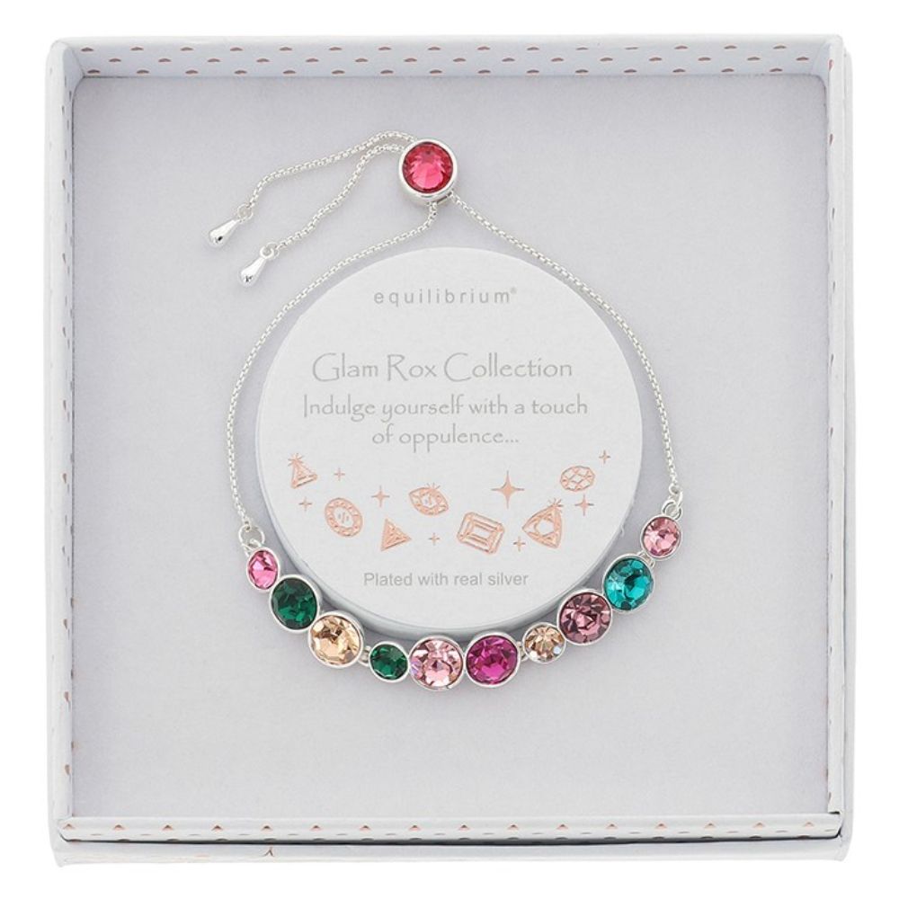 Equilibrium Vibrant Glam Rox Friendship Bracelet - Silver