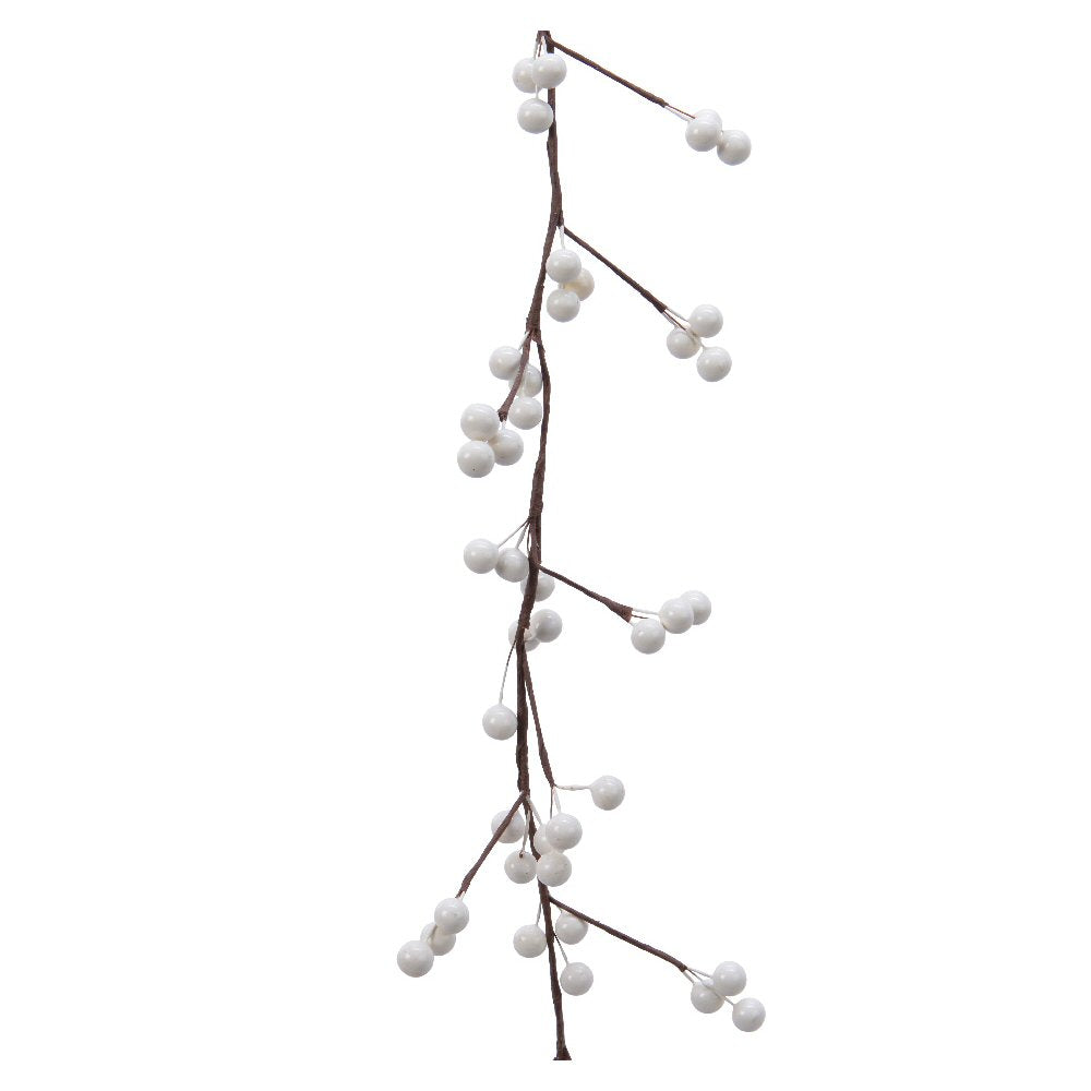 Everlands 130cm White Berries Garland