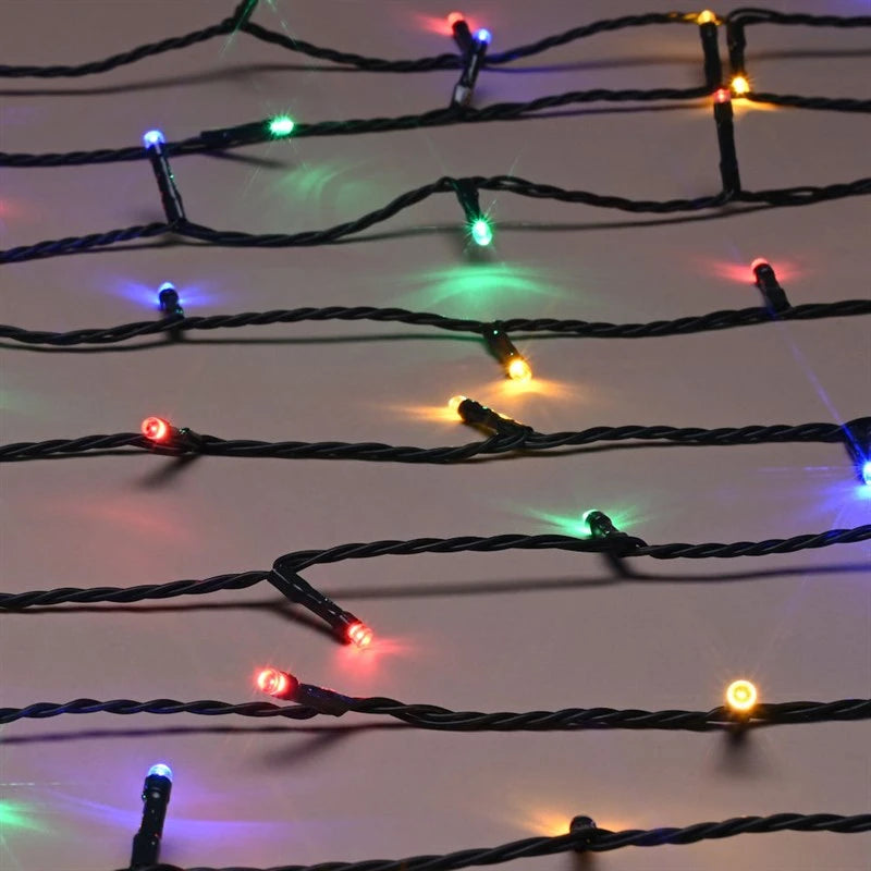 Festive 100 LED Battery Timer String Christmas String Lights - Multi Colour - P066453