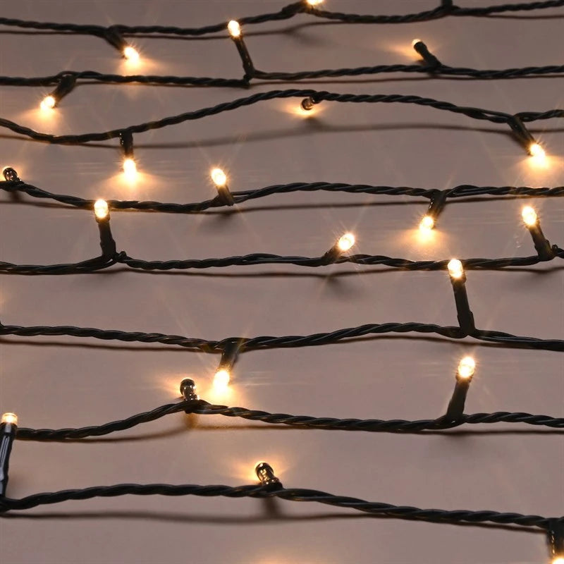 Festive 200 LED Battery Timer String Christmas String Lights - Warm White - P066460