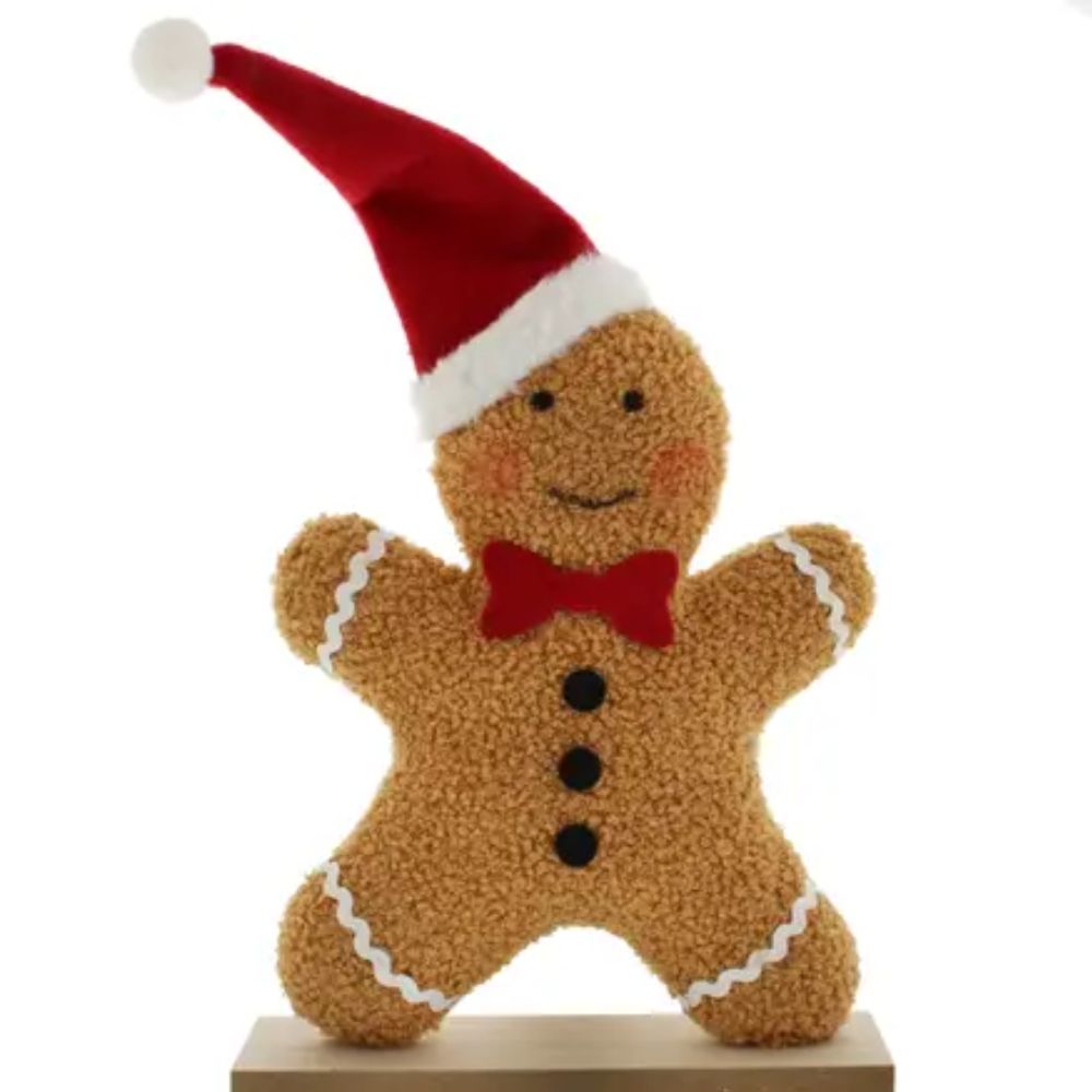 Festive 44cm Fabric Gingerbread Ornament