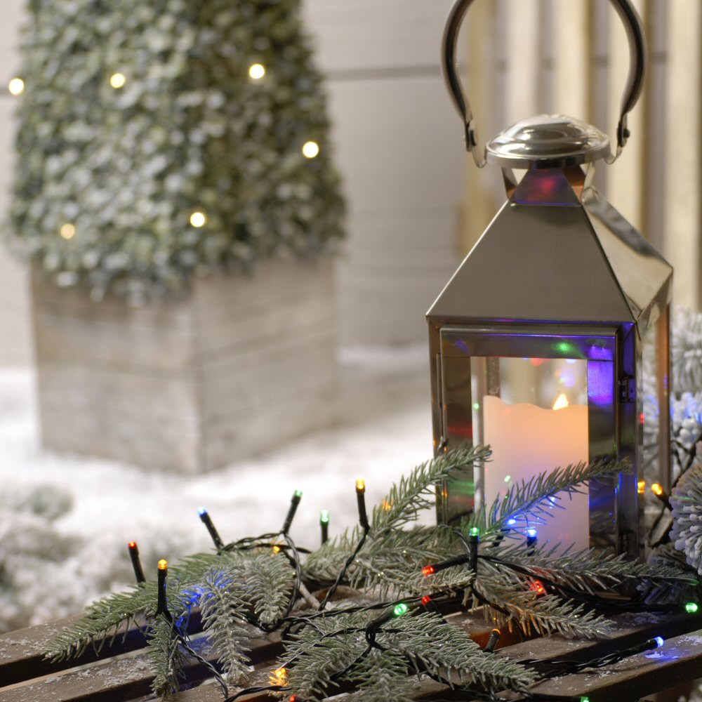 Festive 50 Multi Colour LED Battery Operated String Lights (4.9m)