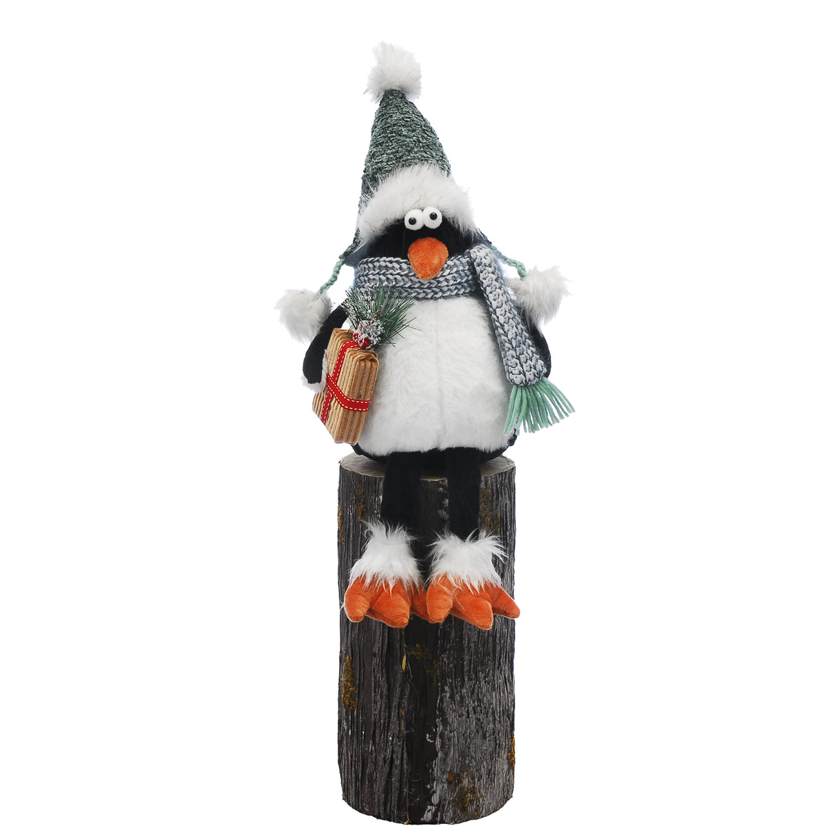 Festive 50cm Black/White Dangly Legs Penguine Christmas Decoration