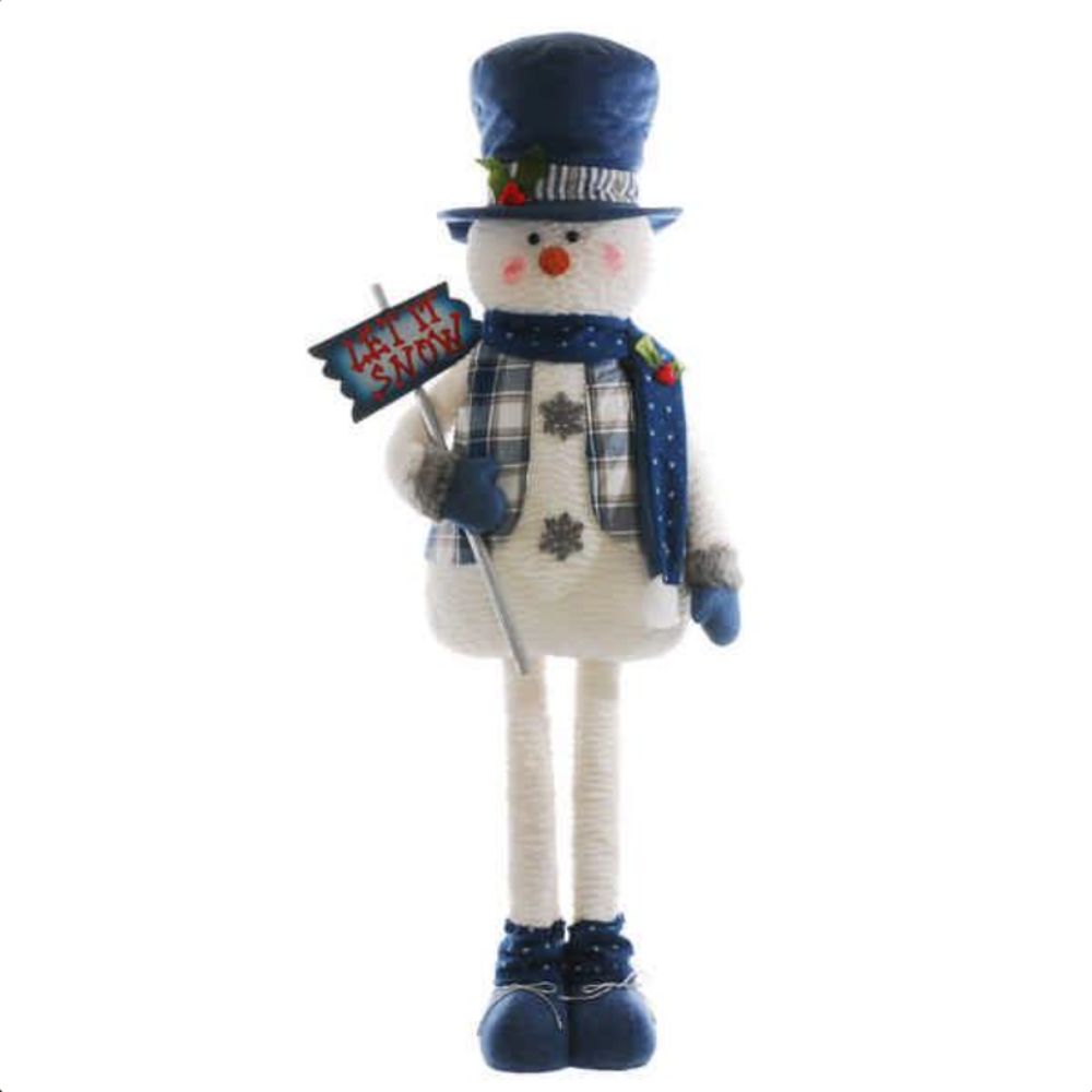 Festive Products 132cm Snowman with Extendable Legs Plush Ornament