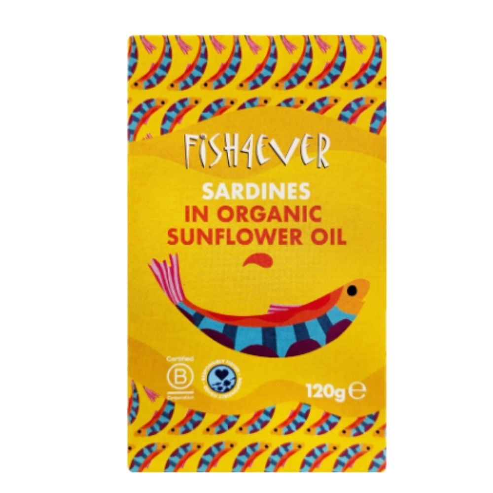 Fish4Ever 120g Sardines in Organic Sunflower Oil