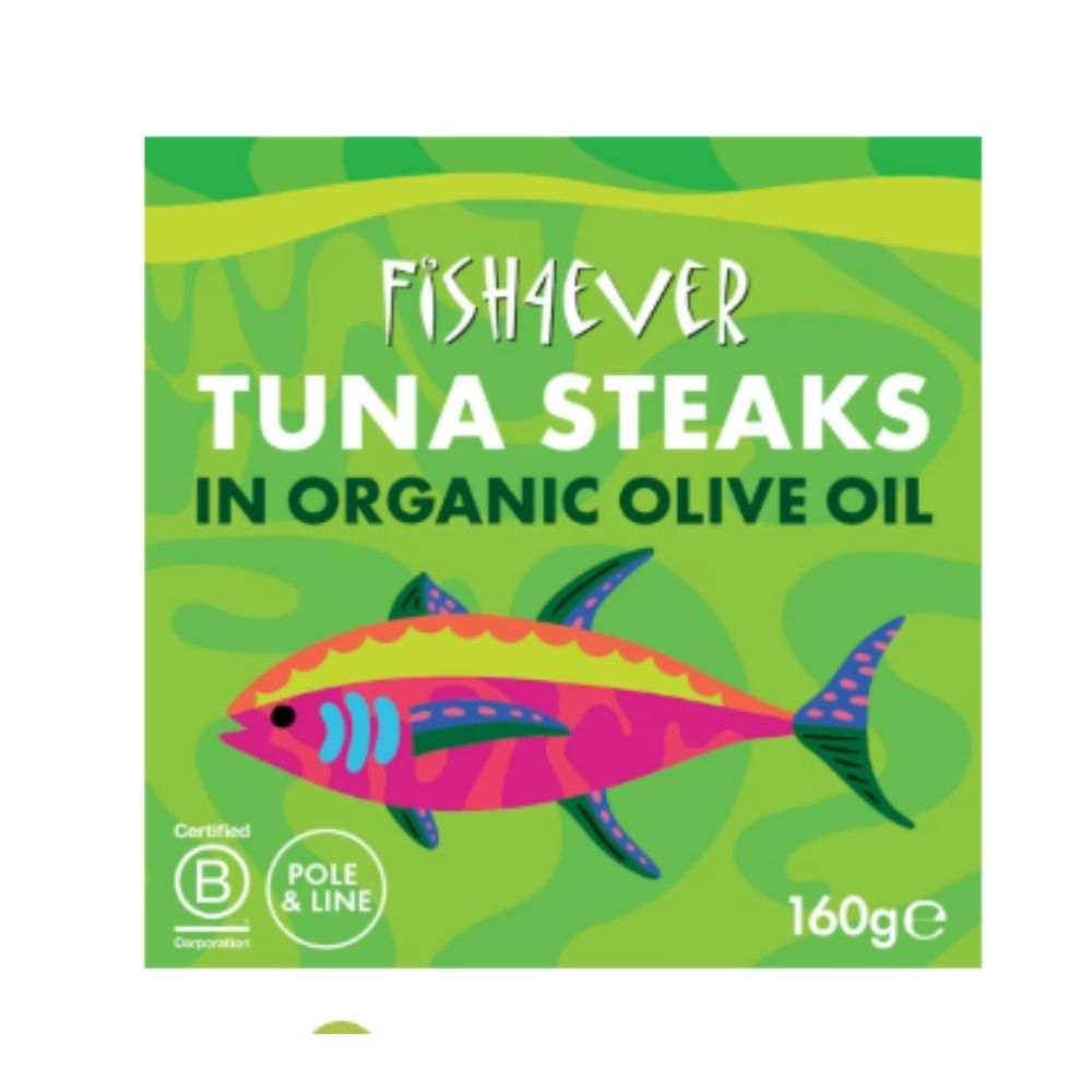 Fish4Ever 160g Skipjack Tuna Steaks in Organic Olive Oil