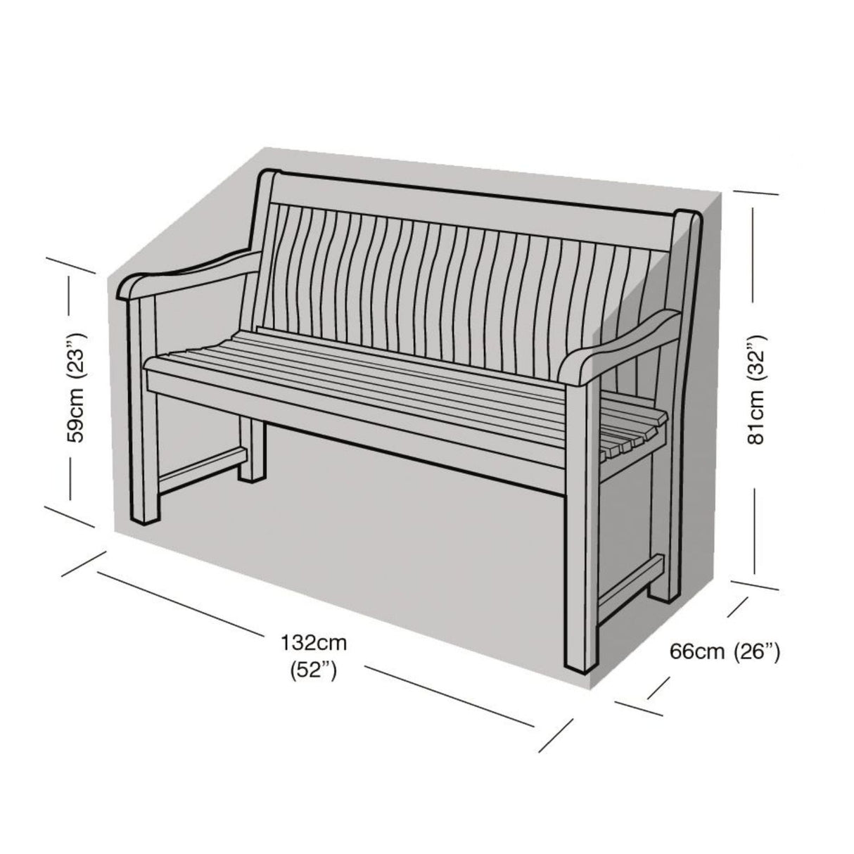 Garland Black 2 Seat Bench Cover - W1488