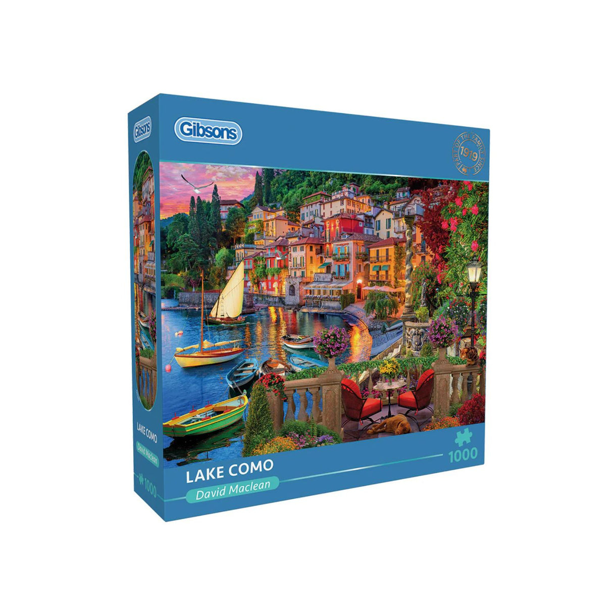 Gibsons Games 1000 Piece Lake Como Jigsaw Puzzle