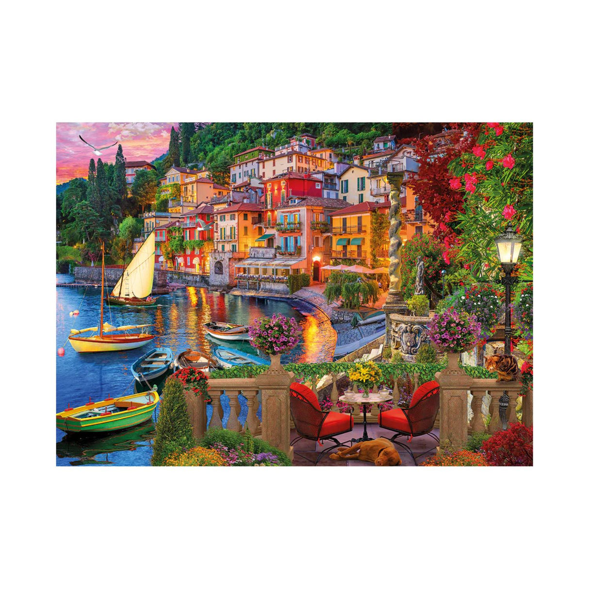 Gibsons Games 1000 Piece Lake Como Jigsaw Puzzle