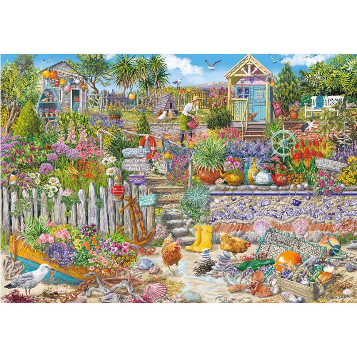 Gibsons Games 250 XL Piece Beachcomber's Garden Jigsaw Puzzle