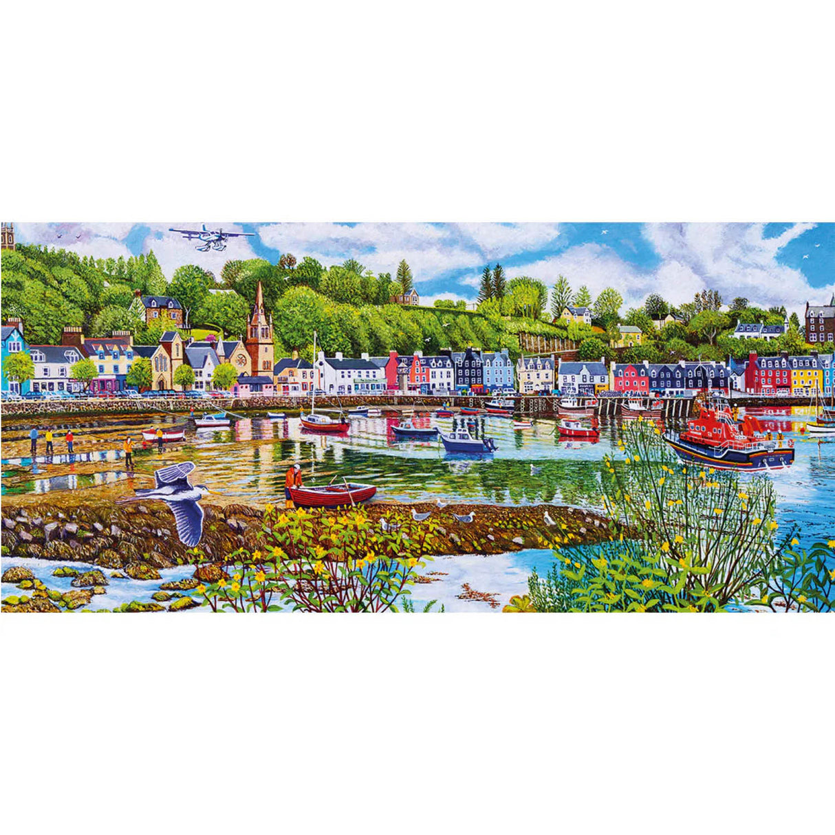 Gibsons Games 636 Piece Low Tide At Tombermory Panoramic Jigsaw Puzzle