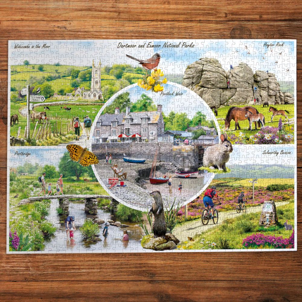 Gibsons Games Dartmoor & Exmoor 1000 Piece Jigsaw Puzzle