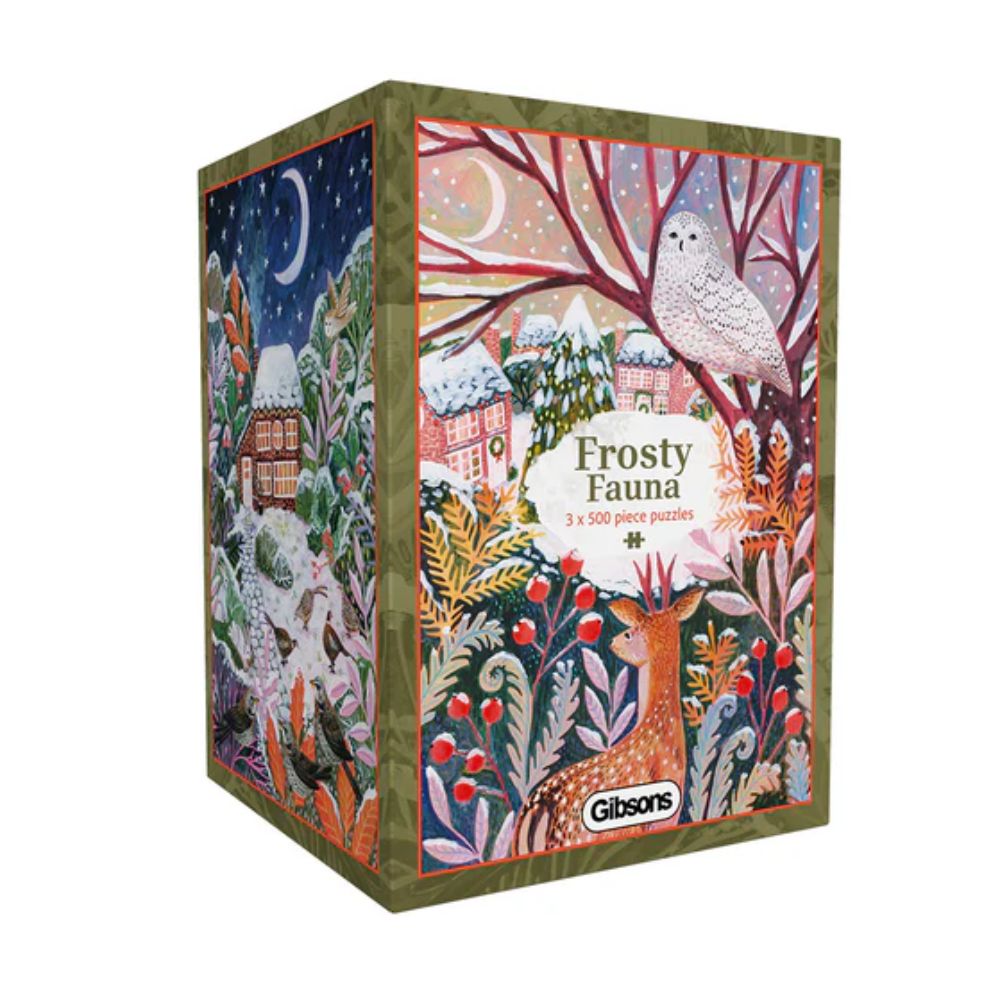 Gibsons Games Frosty Fauna 3x500 Piece Jigsaw Puzzle