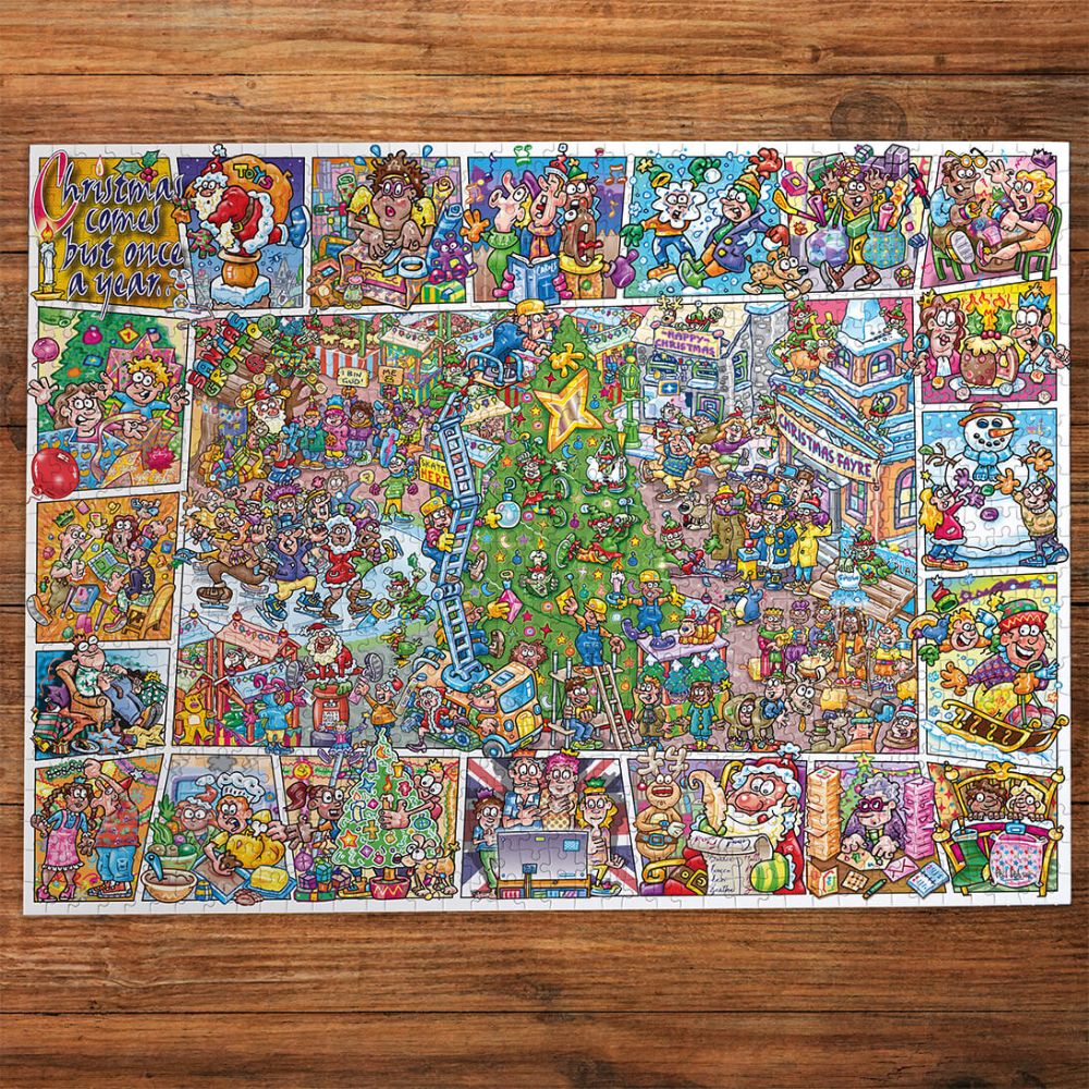 Gibsons Games Jokesaws Crackers For Christmas 1000 Piece Jigsaw Puzzle
