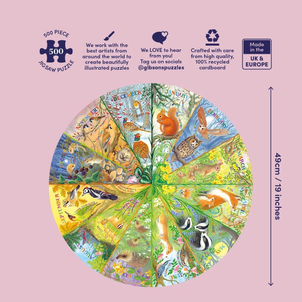 Gibsons Games National Trust: A Year in the Forest 500 Piece Jigsaw Puzzle